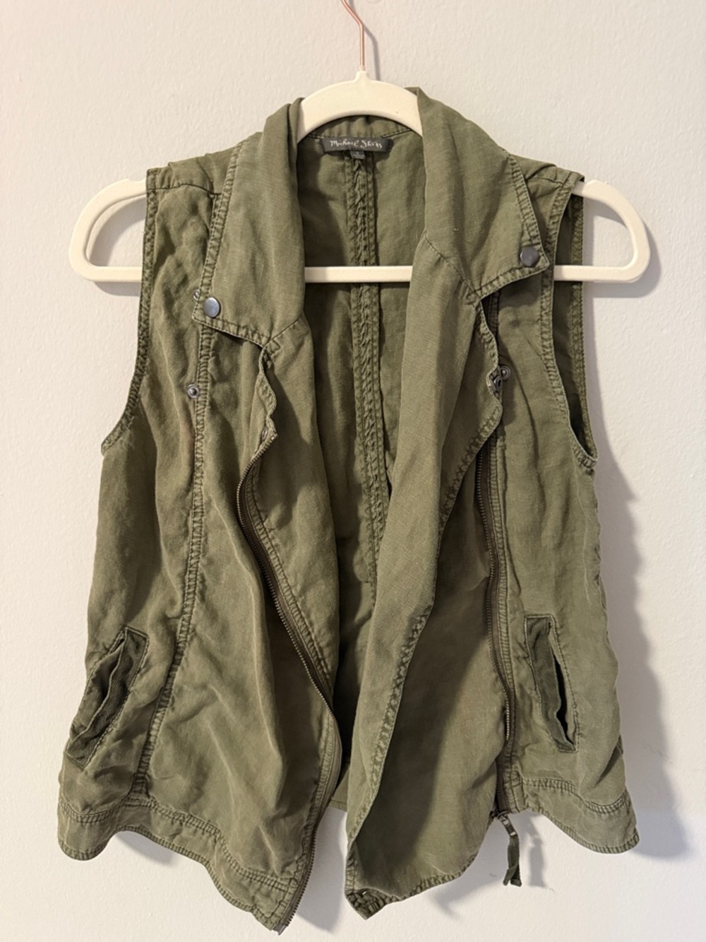 Michael Stars Olive Utility Drape Vest